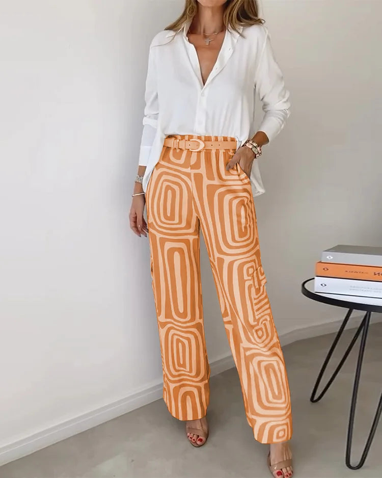 Kammay Chic Pant Set – Comes with Blouse and Belt