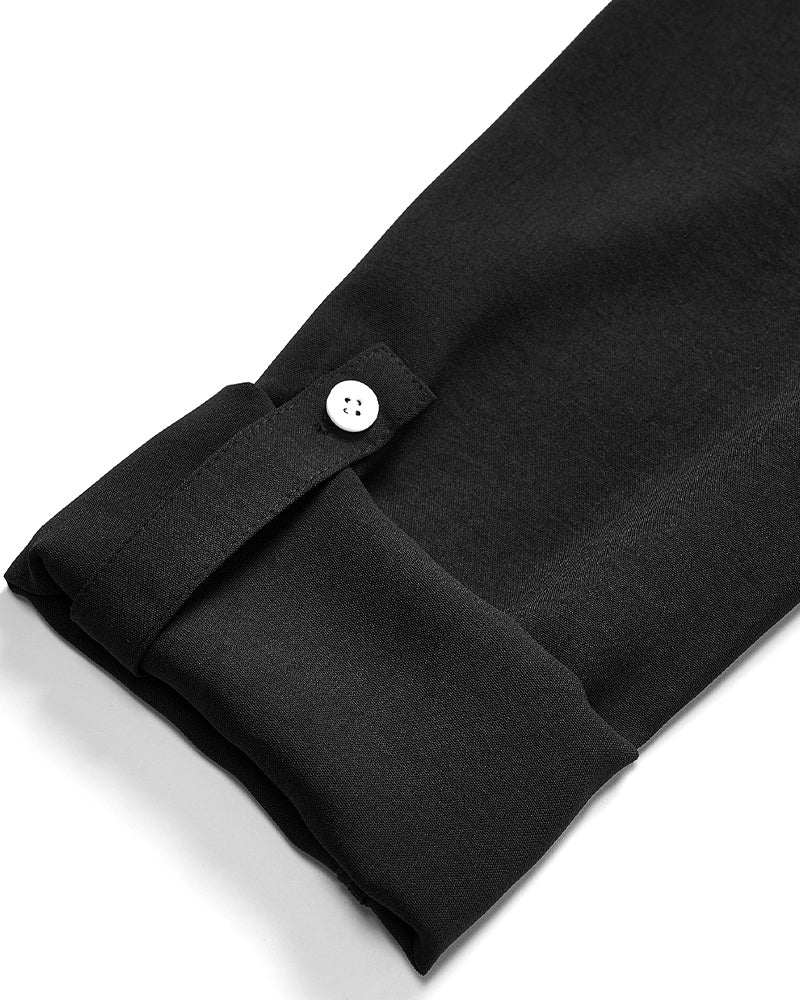 Laluna® | Casual Top Featuring Sequin Detail and Button Accents