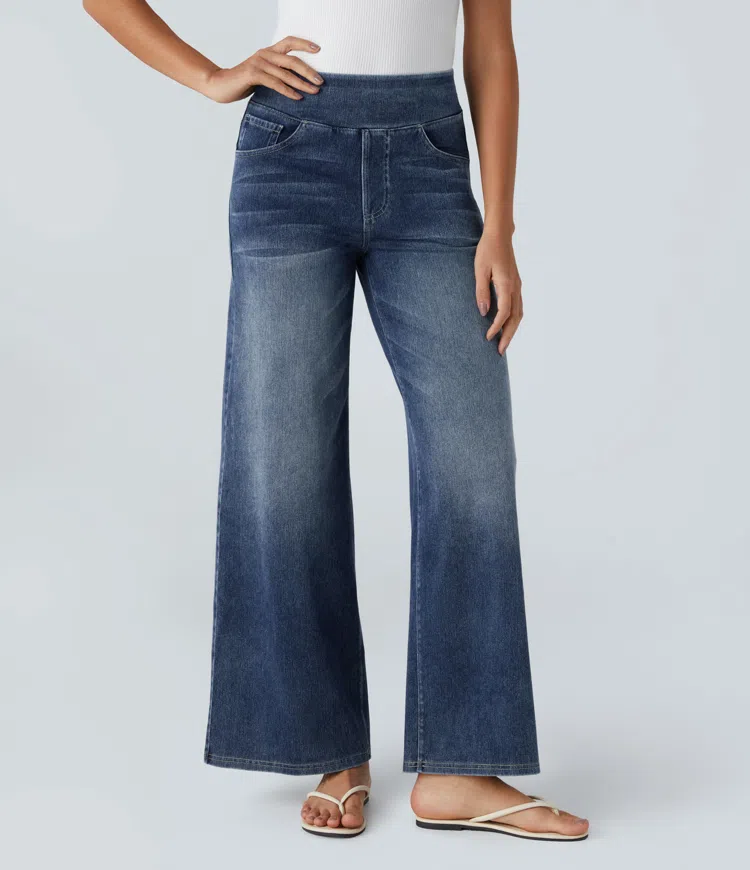 Laluna® | Comfortable high-waisted jeans