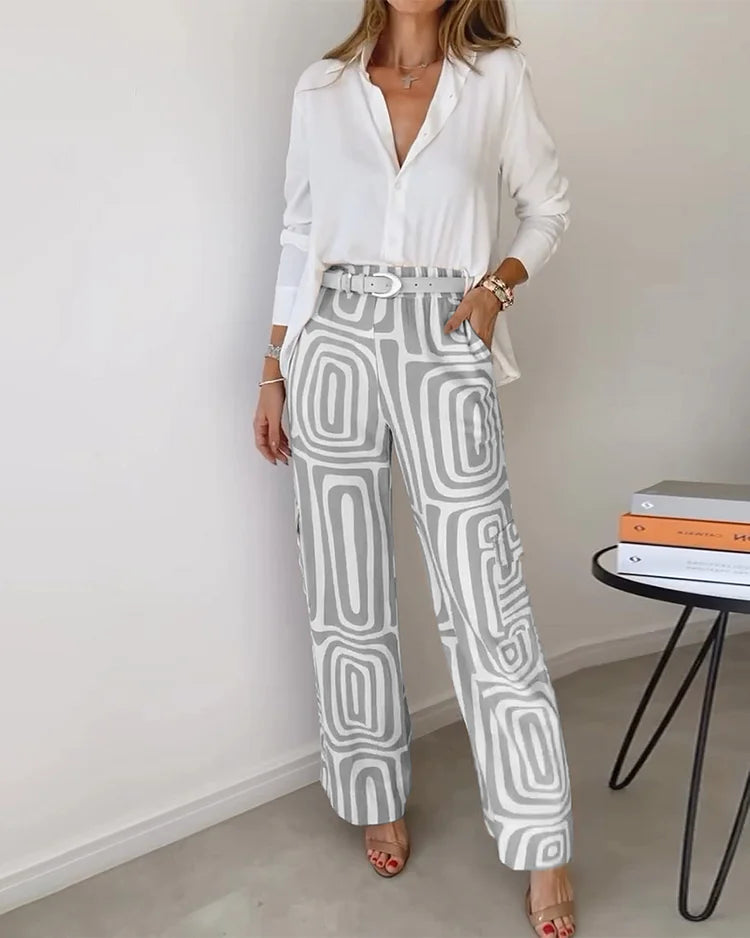 Kammay Chic Pant Set – Comes with Blouse and Belt