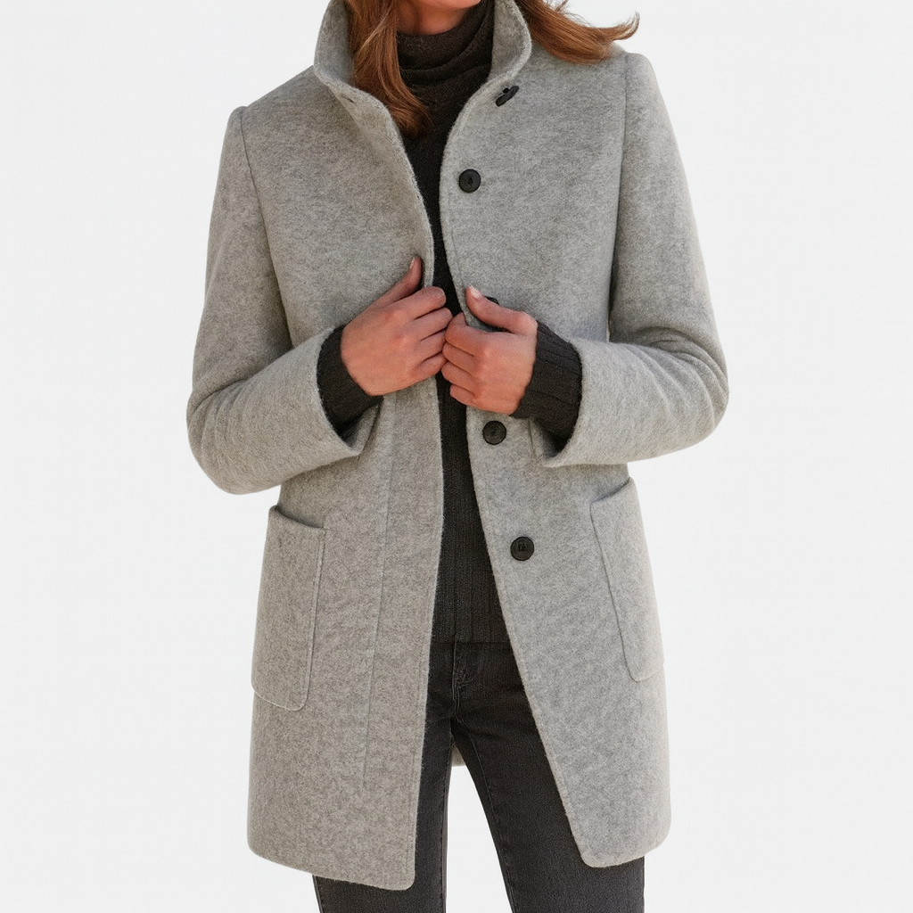 Laluna® | Women's Coat with High Collar