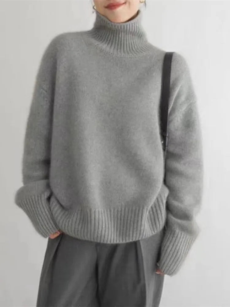 Laluna® | Luxe Cashmere Turtleneck Sweater