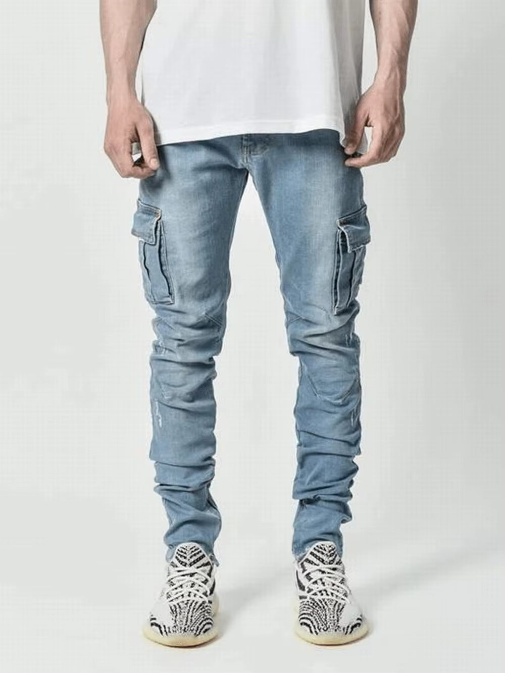 Laluna® | Elastic Cargo Jeans