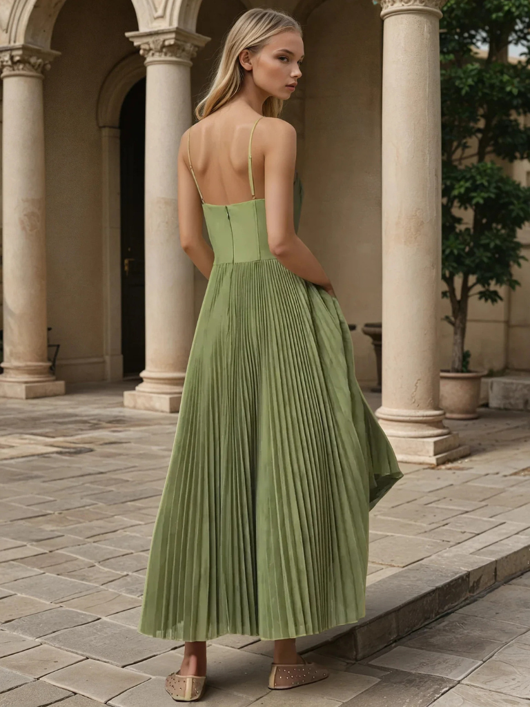 Laluna® | Stylish Olive Green Dress