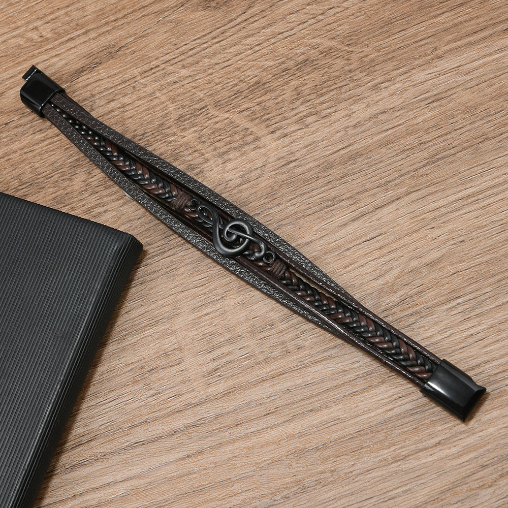 Rhythmo – Stylish Leather Bracelet for Music Enthusiasts