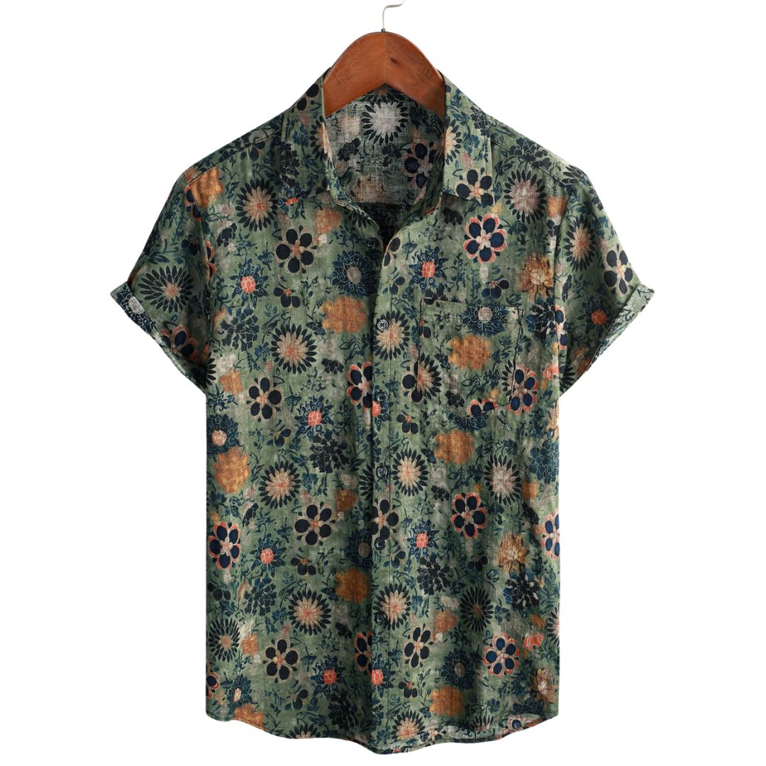 Short-Sleeve Cotton Hawaiian Shirt