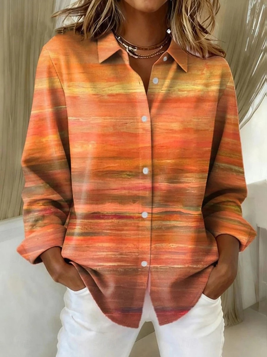 Laluna® | Checkered Women's Blouse with Long Sleeves