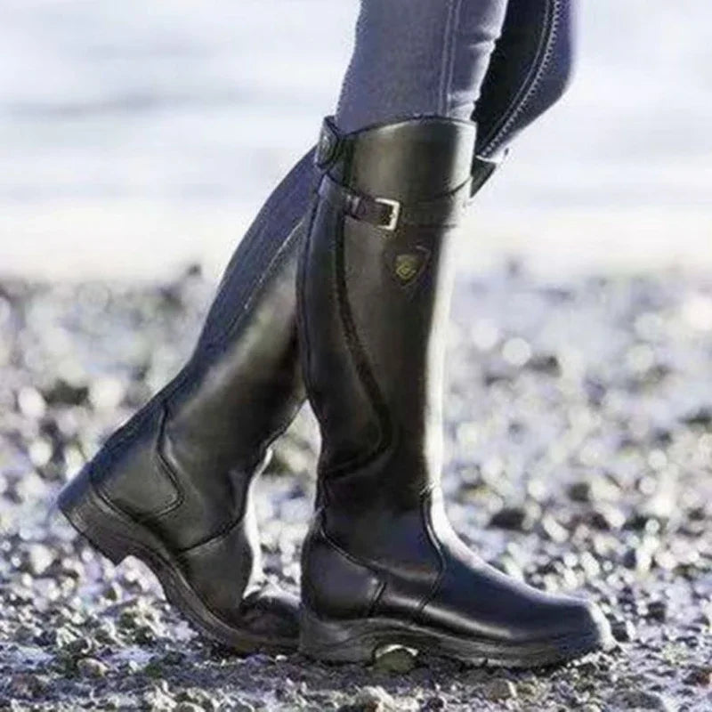 Laluna® | Chic High Leather Boots