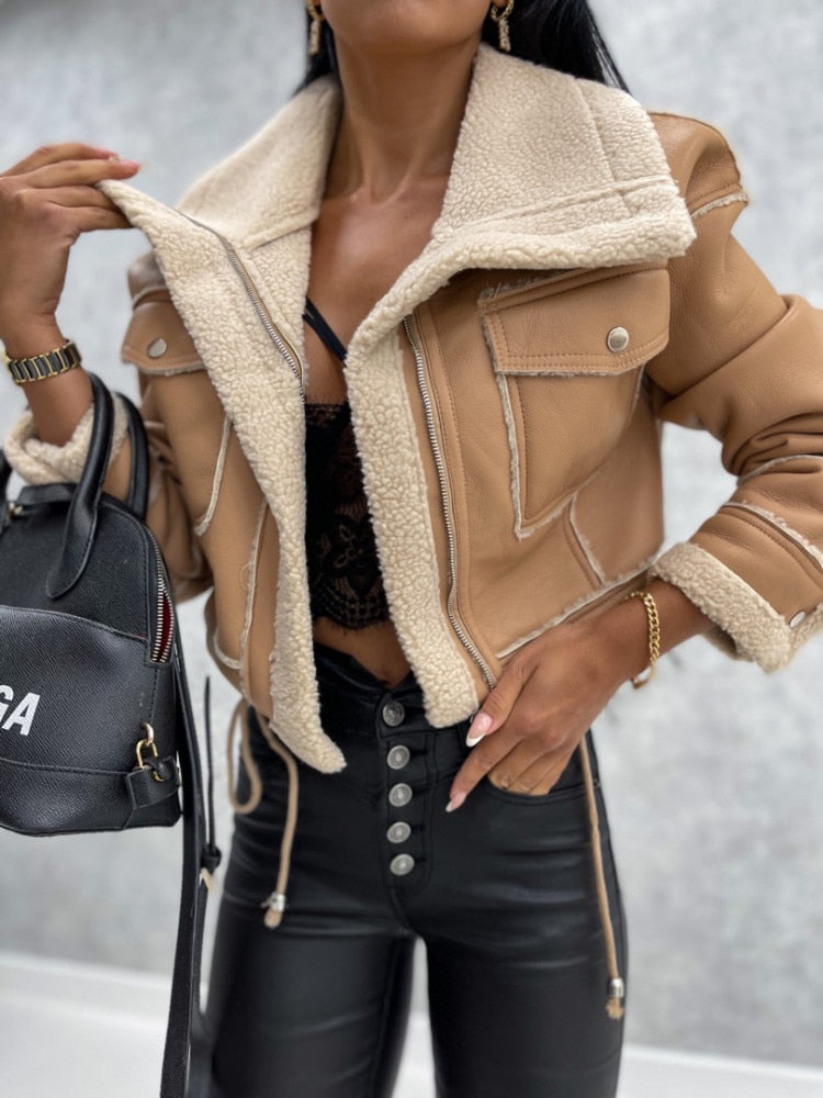 LALUNA® | Wool-Infused Leather Jacket