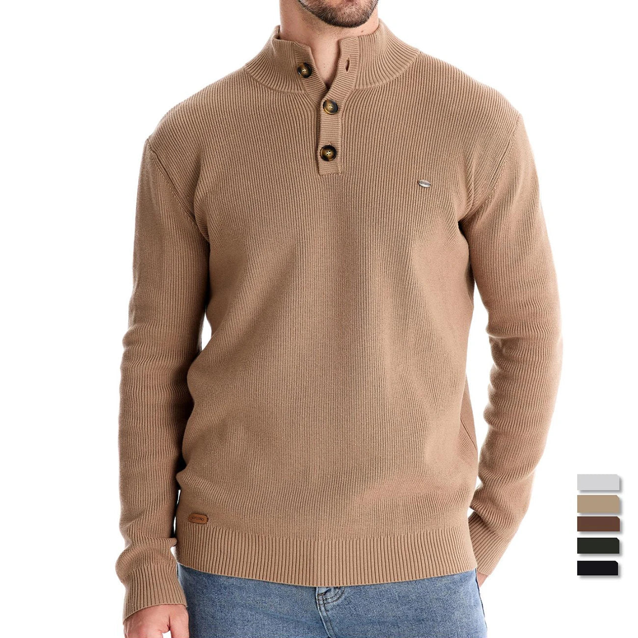 Laluna® | Men's Button-Detail Sweater