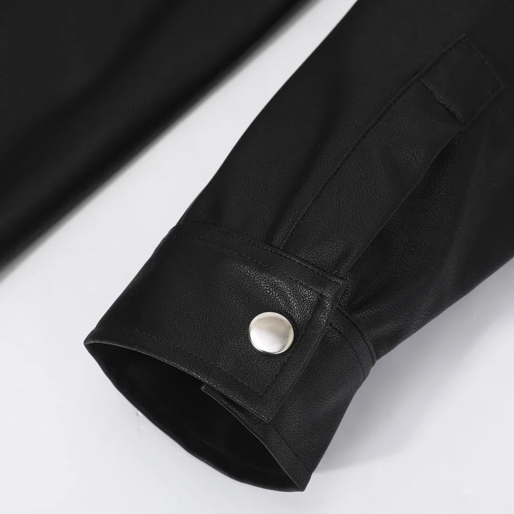 Laluna® | Long Sleeve Leather Top