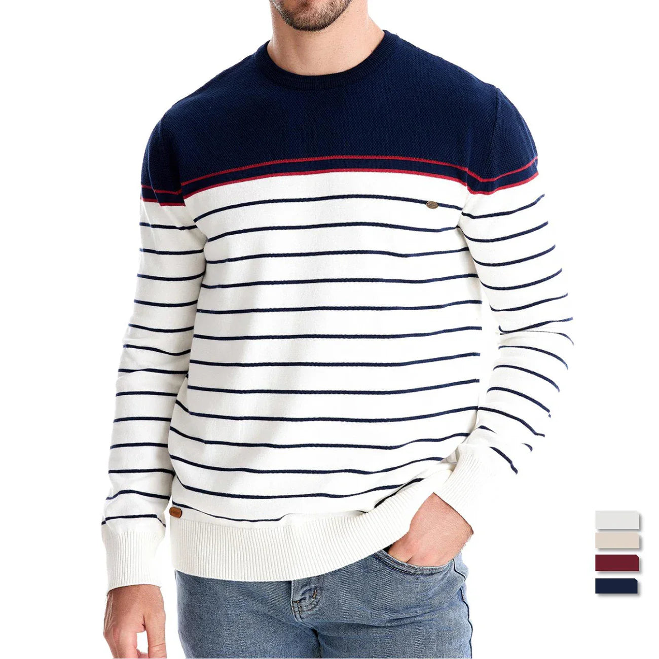 Laluna® | Men's Striped Sweater