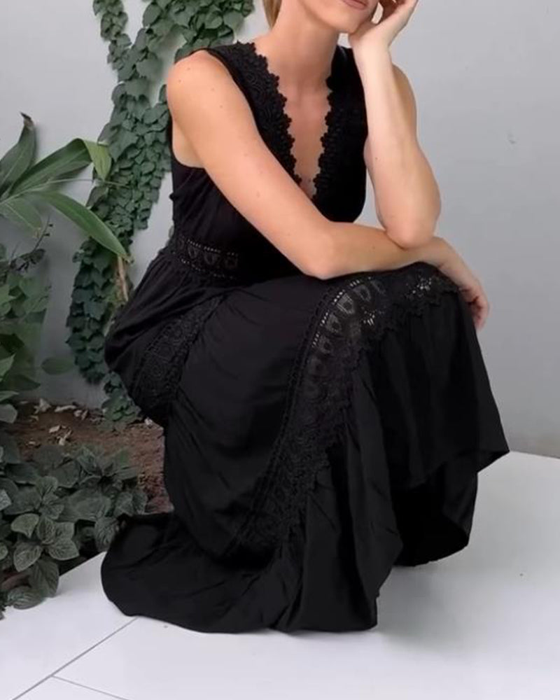 Laluna® V-Neck Lace Dress