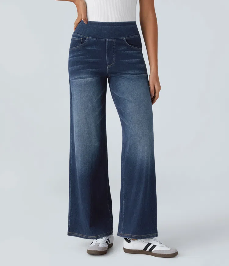 Laluna® | Comfortable high-waisted jeans