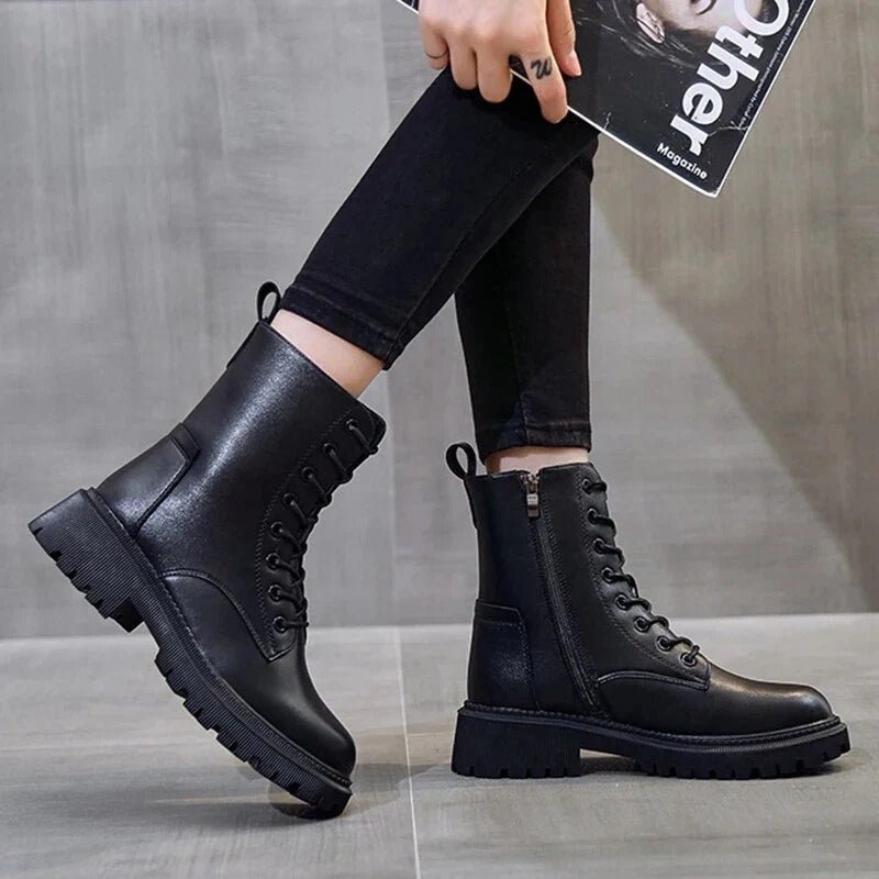 Laluna® | Black Winter Loader Boots