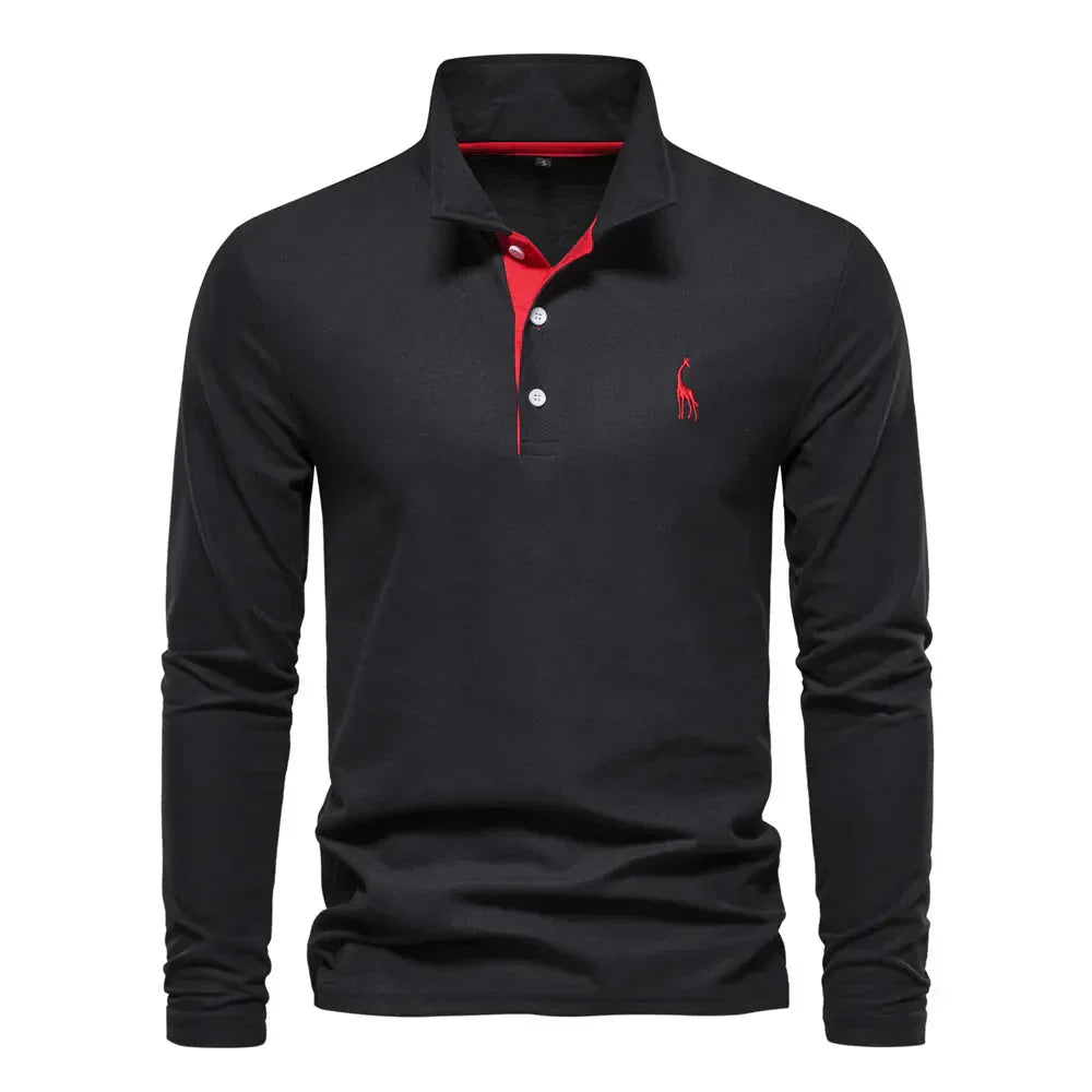 Laluna® | Long-Sleeve Polo Shirt