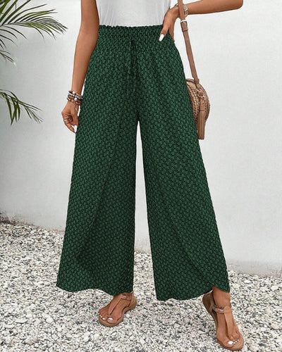 Drawstring Summer Pants with Elastic Cuffs