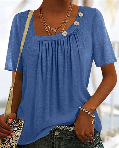 Laluna® | Cozy Short Sleeve Solid Top