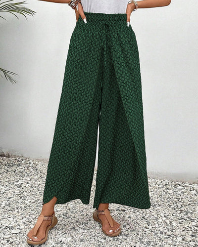 Drawstring Summer Pants with Elastic Cuffs