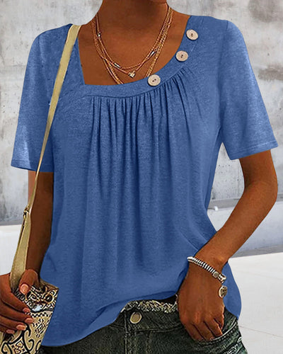 Laluna® | Cozy Short Sleeve Solid Top