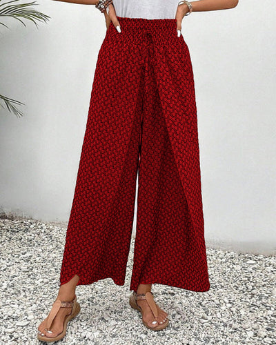 Drawstring Summer Pants with Elastic Cuffs