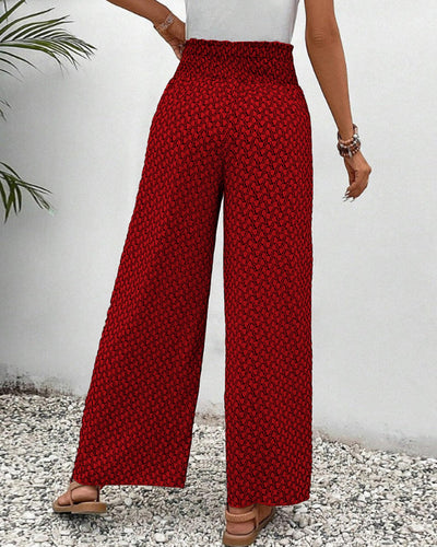 Drawstring Summer Pants with Elastic Cuffs