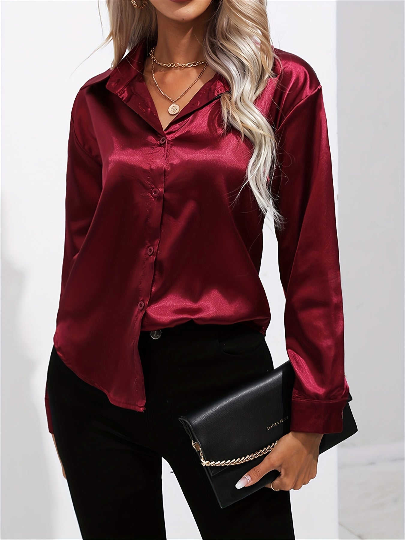 LALUNA® | Luxurious Satin Blouse