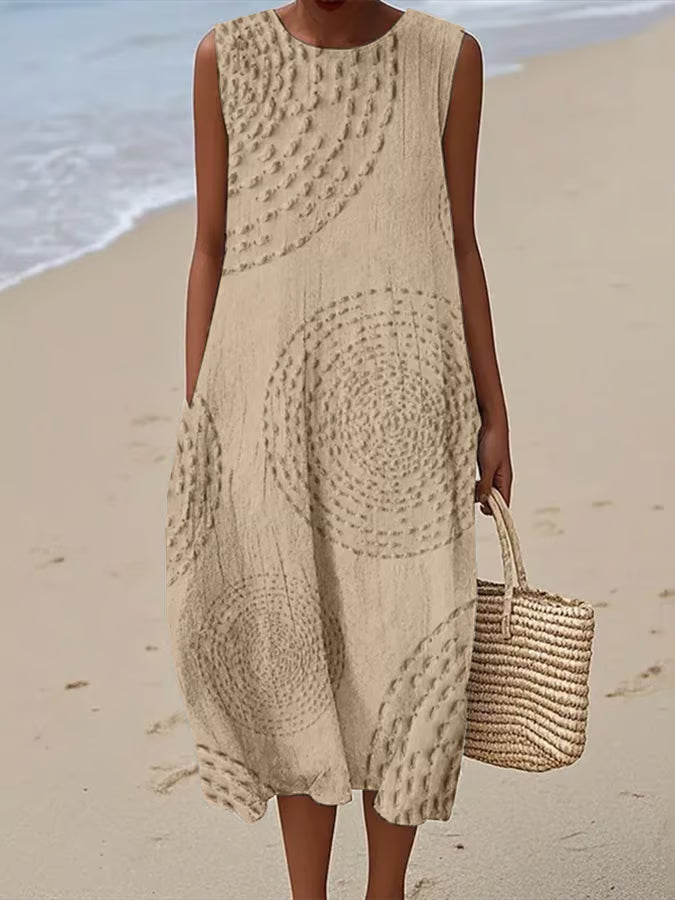 Laluna® | Textured Sleeveless Maxi Dress