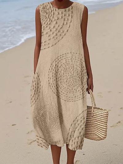 Laluna® | Textured Sleeveless Maxi Dress