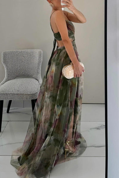 Victoria | Elegant Floral Print Maxi Dress
