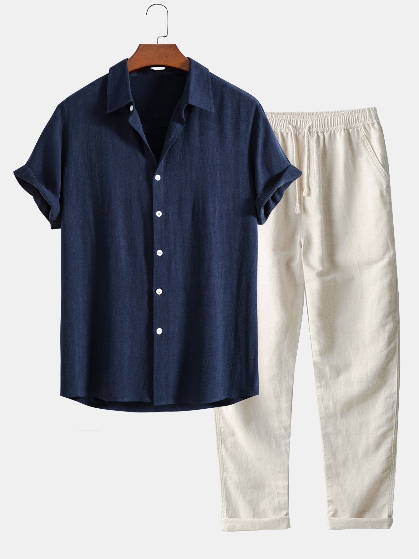 Laluna® | Stylish 2-Piece Casual Linen Ensemble