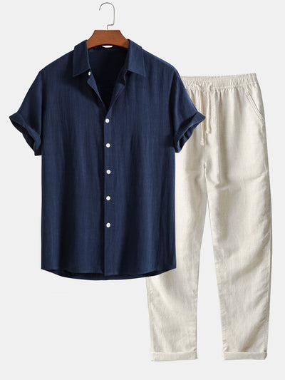 Laluna® | Stylish 2-Piece Casual Linen Ensemble