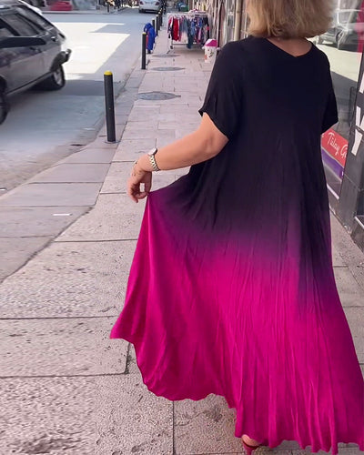 Laluna® | Ombre Pleated Casual Dress