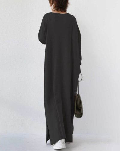 Laluna® | Stylish Long Sleeve V-Neck Dress