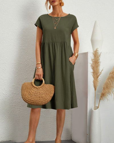 Laluna® | Relaxed Fit Round Neck Dress