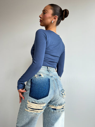 LALUNA® | TRENDY DISTRESSED JEANS