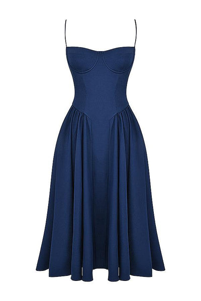 Laluna® Twill Corset Midi Dress