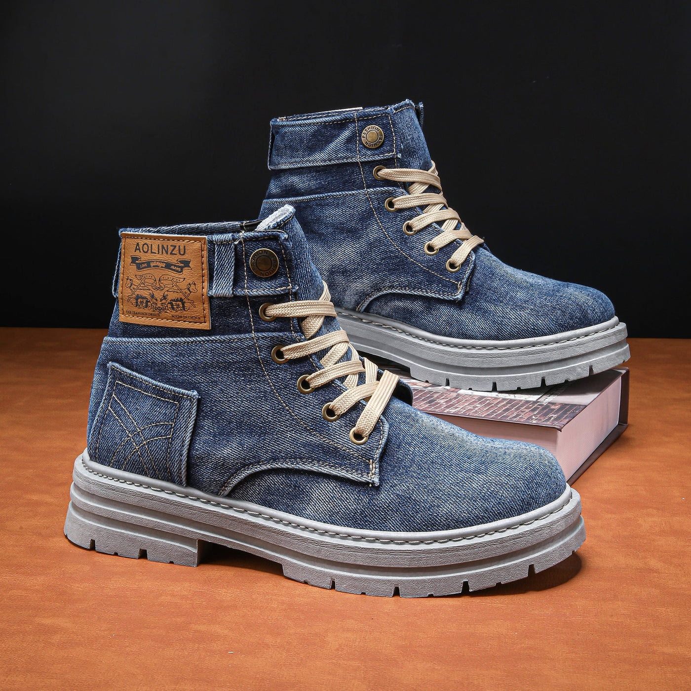 Artisan Crafted Denim Boots