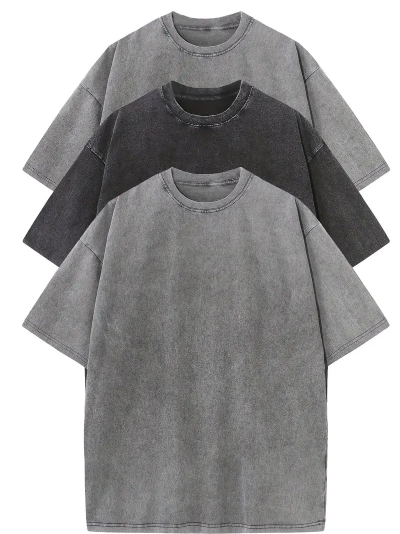 Laluna® | Essential Cotton Oversized Tee Set – Set of 3