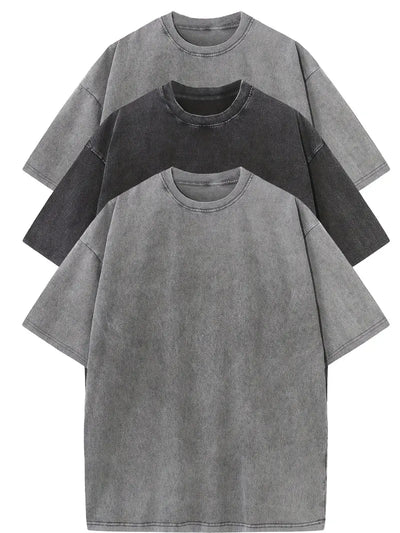 Laluna® | Essential Cotton Oversized Tee Set – Set of 3