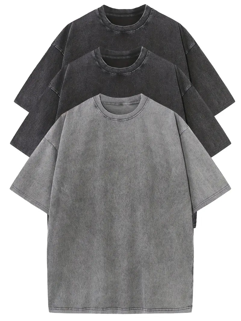 Laluna® | Essential Cotton Oversized Tee Set – Set of 3