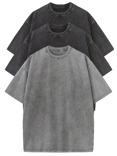 Laluna® | Essential Cotton Oversized Tee Set – Set of 3