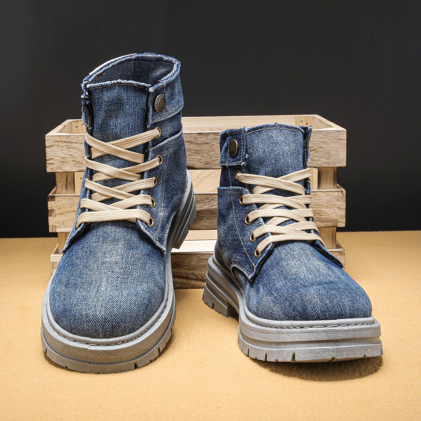 Artisan Crafted Denim Boots