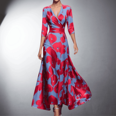 Laluna® | Floral Elegance Evening Gown