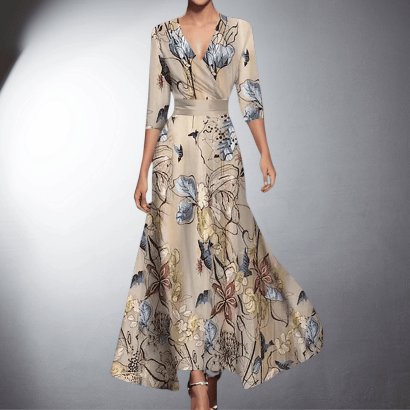 Laluna® | Floral Elegance Evening Gown