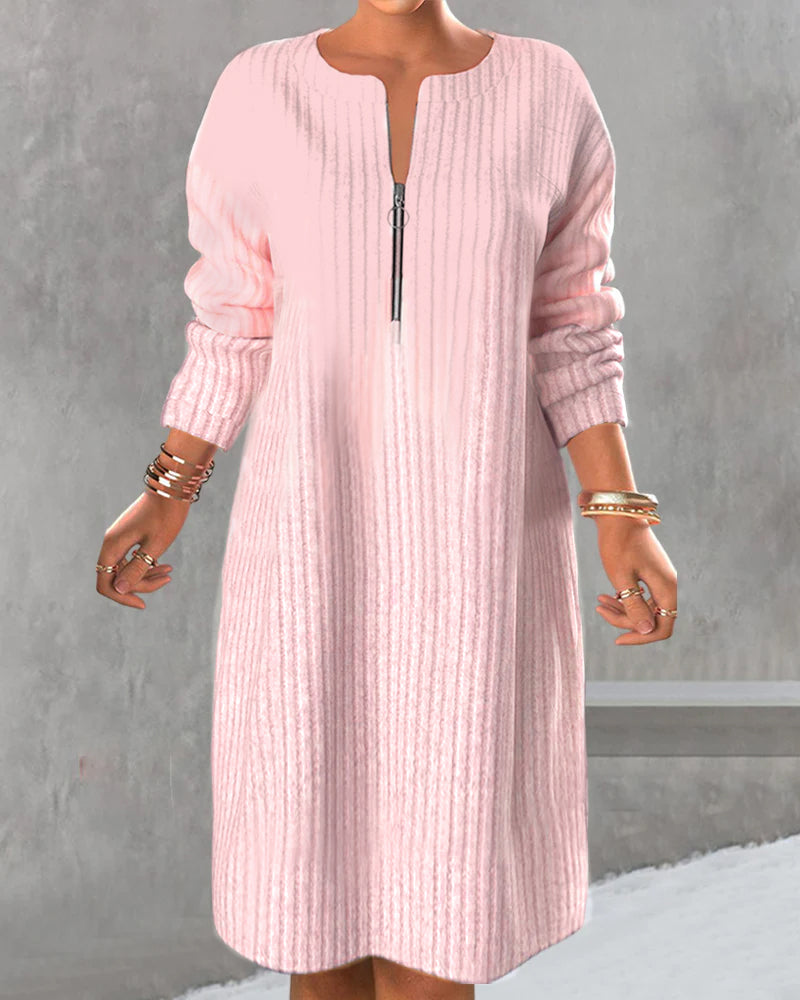 Laluna® | Zippered Casual Dress