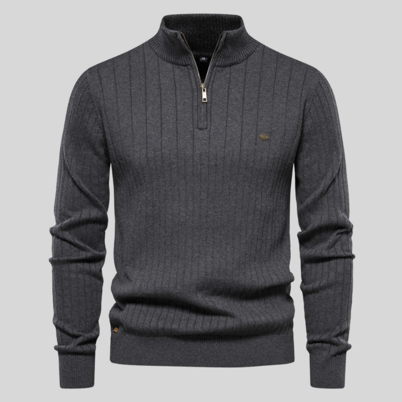 LALUNA® | Casual Ribbed Sweater with Muscle Fit