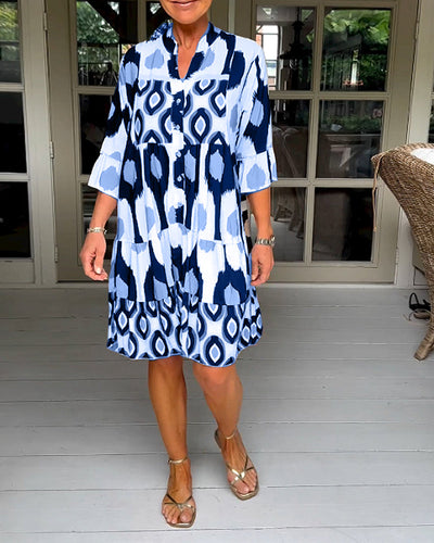 Laluna® | 3/4 Sleeve Printed Dress