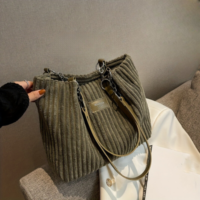 LALUNA® | Plush Cord Shoulder Bag