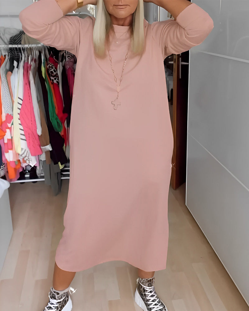 Laluna® | Round Neck Casual Dress